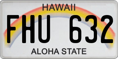 HI license plate FHU632