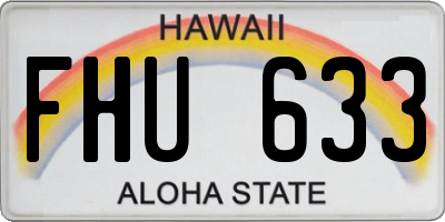 HI license plate FHU633