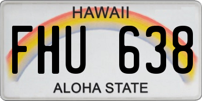 HI license plate FHU638