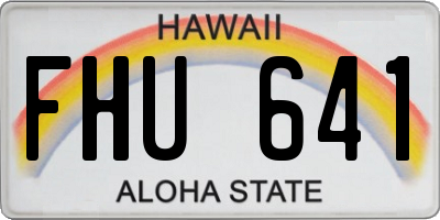 HI license plate FHU641