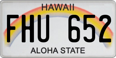 HI license plate FHU652