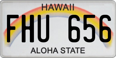 HI license plate FHU656