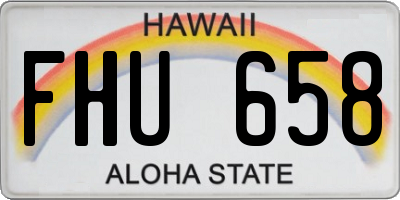 HI license plate FHU658