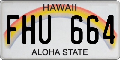 HI license plate FHU664