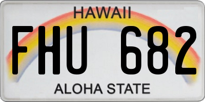 HI license plate FHU682