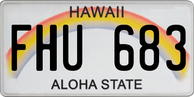 HI license plate FHU683