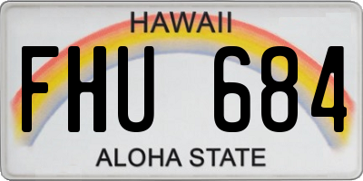 HI license plate FHU684