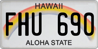 HI license plate FHU690