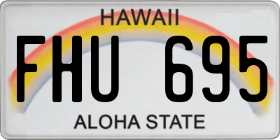 HI license plate FHU695
