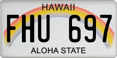 HI license plate FHU697