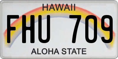 HI license plate FHU709