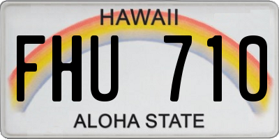 HI license plate FHU710