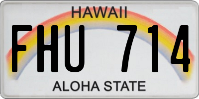 HI license plate FHU714