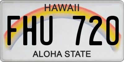 HI license plate FHU720