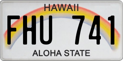 HI license plate FHU741