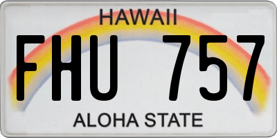 HI license plate FHU757