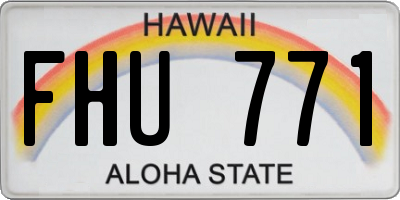 HI license plate FHU771