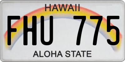 HI license plate FHU775