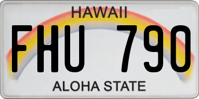 HI license plate FHU790