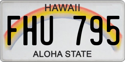 HI license plate FHU795