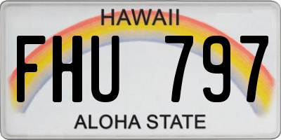 HI license plate FHU797