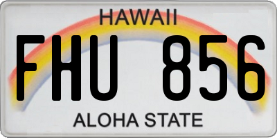 HI license plate FHU856