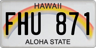 HI license plate FHU871