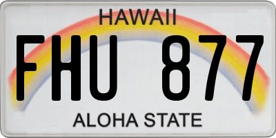 HI license plate FHU877