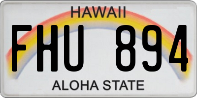 HI license plate FHU894