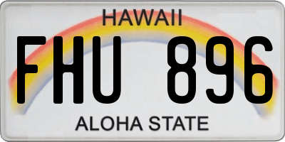 HI license plate FHU896