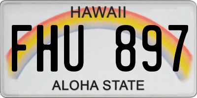HI license plate FHU897