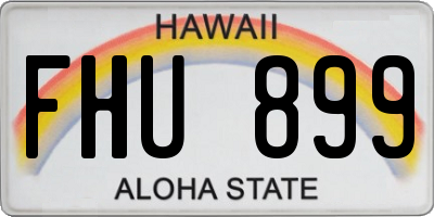HI license plate FHU899