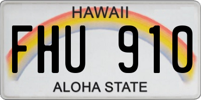 HI license plate FHU910