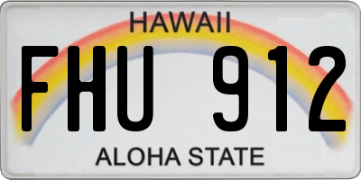 HI license plate FHU912