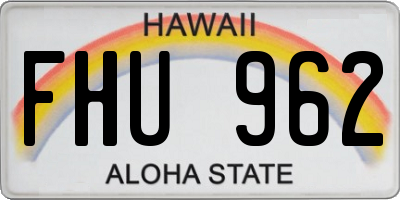 HI license plate FHU962