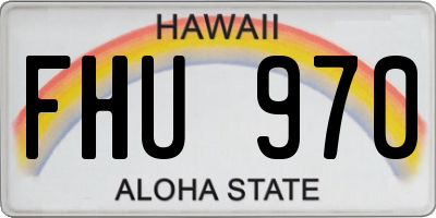 HI license plate FHU970
