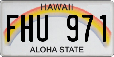 HI license plate FHU971