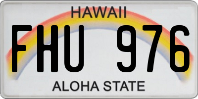 HI license plate FHU976