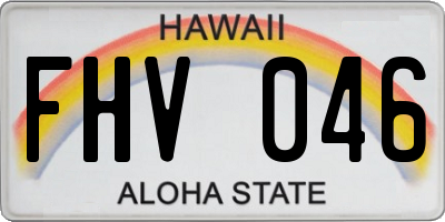 HI license plate FHV046