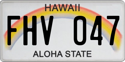 HI license plate FHV047