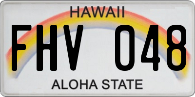 HI license plate FHV048