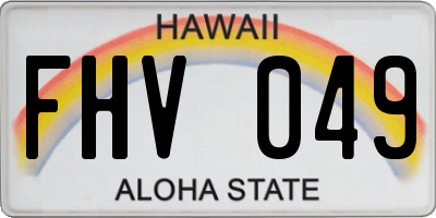 HI license plate FHV049