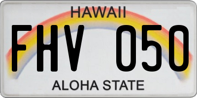 HI license plate FHV050