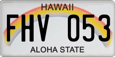 HI license plate FHV053
