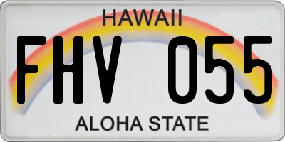 HI license plate FHV055