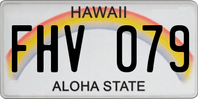 HI license plate FHV079
