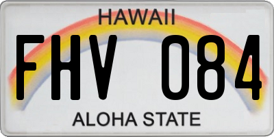 HI license plate FHV084