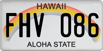 HI license plate FHV086