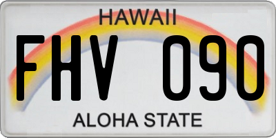 HI license plate FHV090
