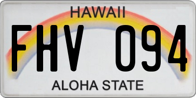 HI license plate FHV094